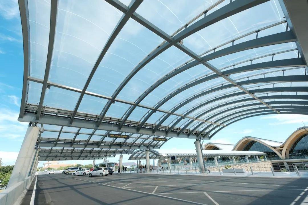 遮陽(yáng)張拉膜公司,海濱娛樂休閑建筑膜結(jié)構(gòu),日本旭硝子ETFE膜材